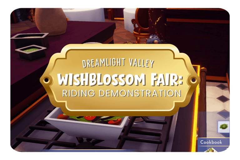 Wishblossom Fair: Riding Demonstration Quest: Recipes & Tasks